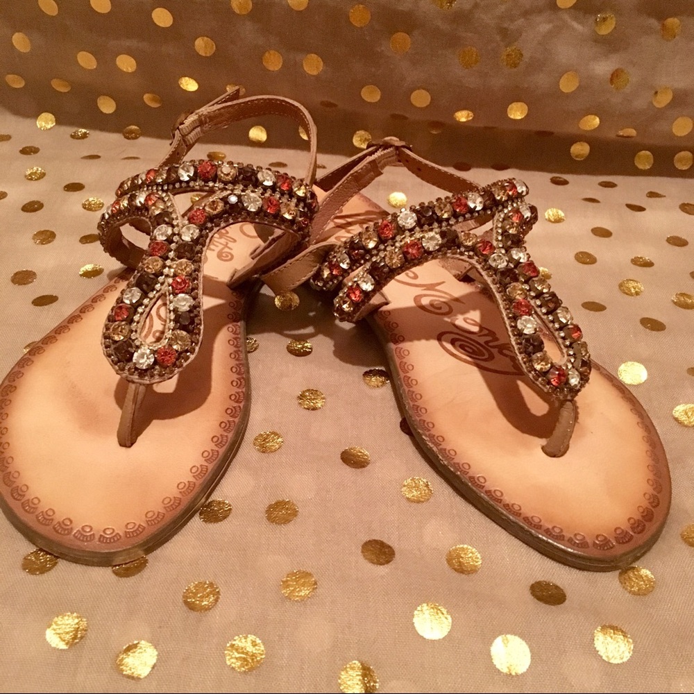 Beaded Sandals by Naughty Monkey - EUC